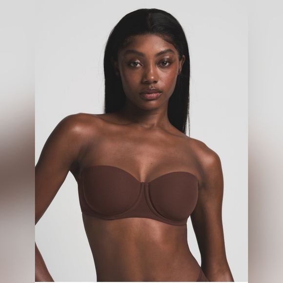 Skims Fits Everybody Strapless Bra Cocoa Brown 40C NWT - Picture 1 of 5